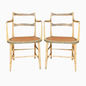 Chairs in Faux Bamboo, Set of 2