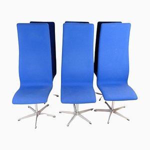 Scandinavian Modern Oxford Chairs by Arne Jacobsen for Fritz Hansen, 1960s, Set of 6