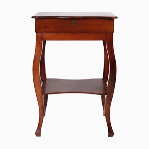 Antique Side Table with Shelf in Mahogany, 1880s