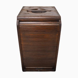 Early 20th Century Wooden Tambour Trunk, 1930s