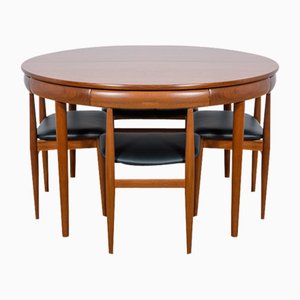 Table et Chaises de Salle à Manger Mid-Century en Teck par Hans Olsen pour Frem Røjle, 1960s, Set de 5