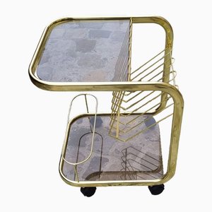 Brass and Glass Bar Trolley, 1970s
