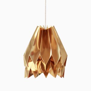 Gold Origami Lamp by Orikomi