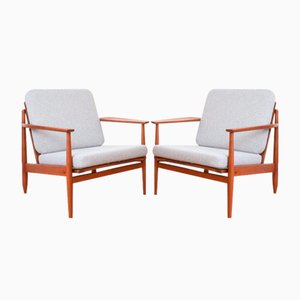 Mid-Century Danish Teak Lounge Chairs, 1960s, Set of 2