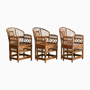 Bamboo Armchairs, 1970s, Set of 6