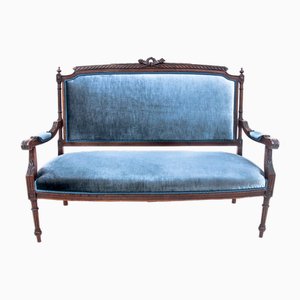 Antikes blaues Sofa, 1870