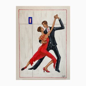 Mikolaj Malesza, Tango 1, 2022, Acrílico sobre cartón