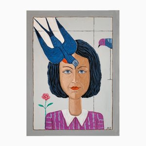 Mikolaj Malesza, The Swallow, 2019, Acrylic on Cardboard