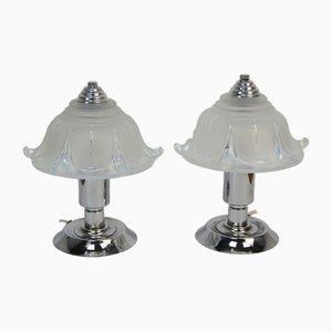 Art Deco Tischlampen von Ezam, 1940er, 2er Set