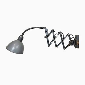 Industrial Scissor Wall Lamp in Grey from Elektroinstala, 1960s