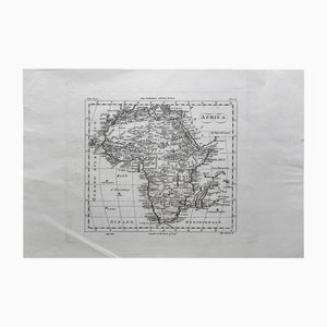Eau-forte Carte de l'Afrique, 19ème Siècle