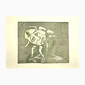 Mino Maccari, Women, Woodcut, 1960s