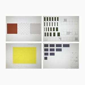 Renata Boero, Ipotesi di Piegatura 3, 4, 5 & 6, Screen Prints, 1980, Set of 4