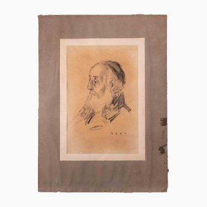 Bencjon Rabinowicz, Portrait of an Old Man, Drawing, 1950s