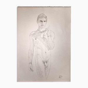Anthony Roaland, Portrait of a Boy, Dessin au crayon, 1981