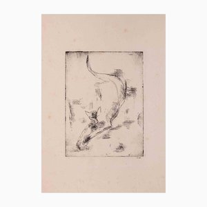 Giselle Halff, The Cat, Etching and Drypoint, 1950s
