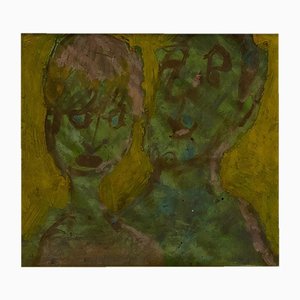 Mino Maccari, Lovely Couple, Mixed Media, 1960s