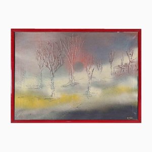 Dumbra, Paesaggio invernale, Tecnica mista, Fine XX secolo