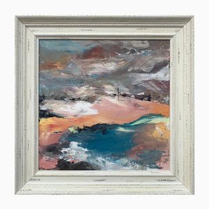 Angela Wakefield, Abstract English Moorland Landscape, 2020, Acrylic on Canvas