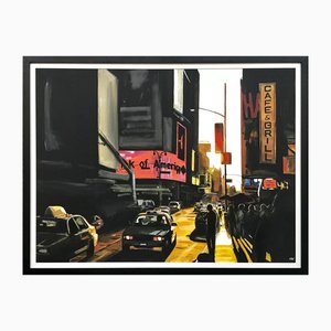 Angela Wakefield, Broadway, New York City, 2011, Original Acrylic on Canvas, Framed