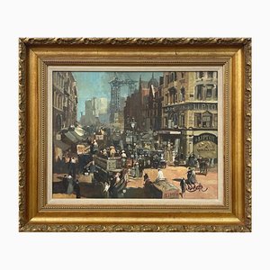 Robert D Beattie, High Holborn, London, 1910, Oil, Framed