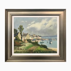 George Charles Robin, Brittany Coastal Landscape, 1950, Oil, Framed