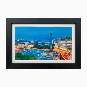 Angela Wakefield, Nelson's Column, Trafalgar Square, London, 2020, Oil on Canvas, Framed