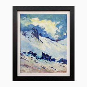 Roland AD Inman, Montañas Mourne azul y blanco, 2000, Aceite