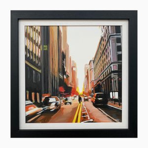 Angela Wakefield, New York City in Autumn, 2012, Acrylic on Canvas, Framed