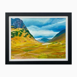 Angela Wakefield, Abstract Landscape of Scottish Highlands, 2022, Acrylic on Canvas