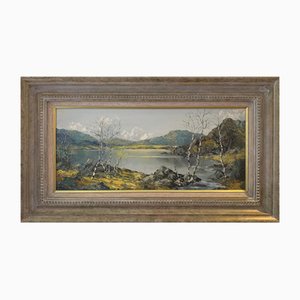 Charles Wyatt Warren, Snowdon Mountains & Lakes in Wales, 1975, Oil Painting, Framed