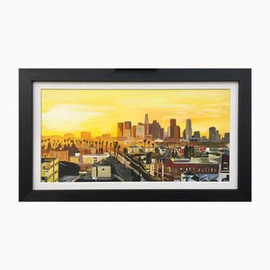 Angela Wakefield, Sunset in Los Angeles California USA, 2015, Paint on Canvas, Framed