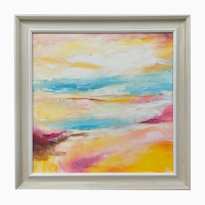 Angela Wakefield, Abstract Impressionist Seascape, 2022, Acrylic on Canvas