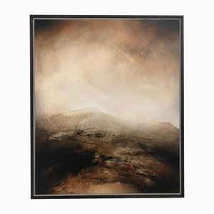 Paul Denham, Landscape of English Moorland with Earthy Tones, 2011, Acrilico e olio, con cornice