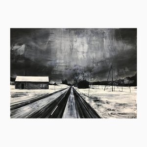 Mark Thompson, Black & White Atmospheric Landscape, 2008, Malerei