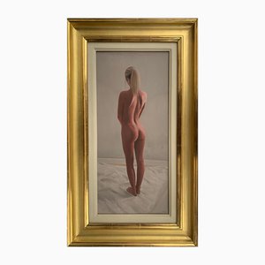 Mark Clark, Figura femenina desnuda de pie, 2000, óleo, enmarcado