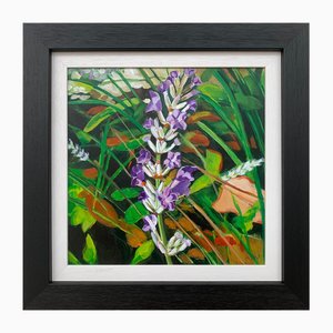 Angela Wakefield, Wild Flowers in English Country Garden, 2019, Acrylic, Framed