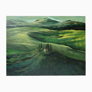 Magdalena Nalecz, Lavender Field, 2021, Acrylic on Canvas