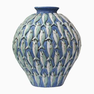 Vase with Vertical Anchovies by Enio Ceccarelli