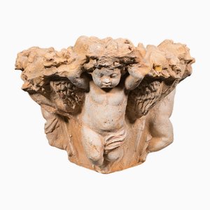 Vaso Putti vintage con figure di putti, Italia, anni '50