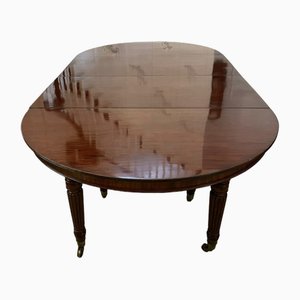 Mesa de comedor extensible Regency grande de caoba, década de 1830