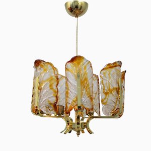 Glass Chandelier in the Style of Carl Fagerlund for Orrefors, 1960s