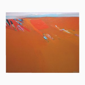 Raimonds Staprans, Desierto, años 70, óleo sobre lienzo