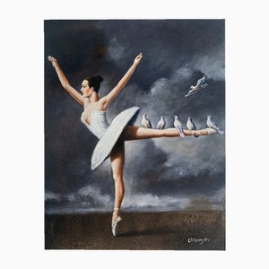 Rafal Olbinski, bailarina, impresión de Giclee