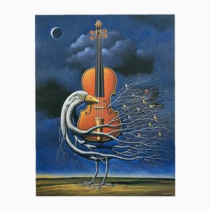 Rafal Olbinski, Un Oiseau, Impression Giclée