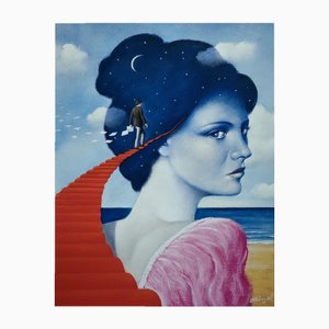 Rafal Olbinski, Somewhere in Time, Giclee Print