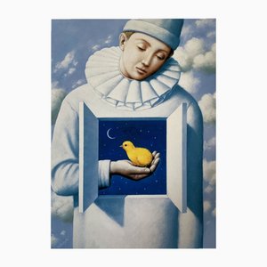 Rafal Olbinski, Pierrot, Impression Giclée