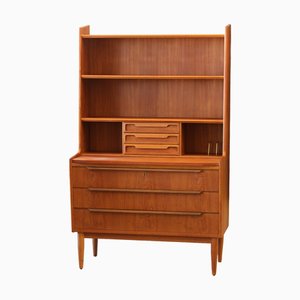 Danish Teak Bookcase with Storage and Writing Board from Brdr. Larsen, 1960s