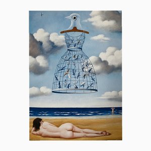 Rafal Olbinski, A Cage, Impresión de Giclee