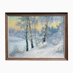 Arnolds Pankoks, Winter, Oil on Canvas